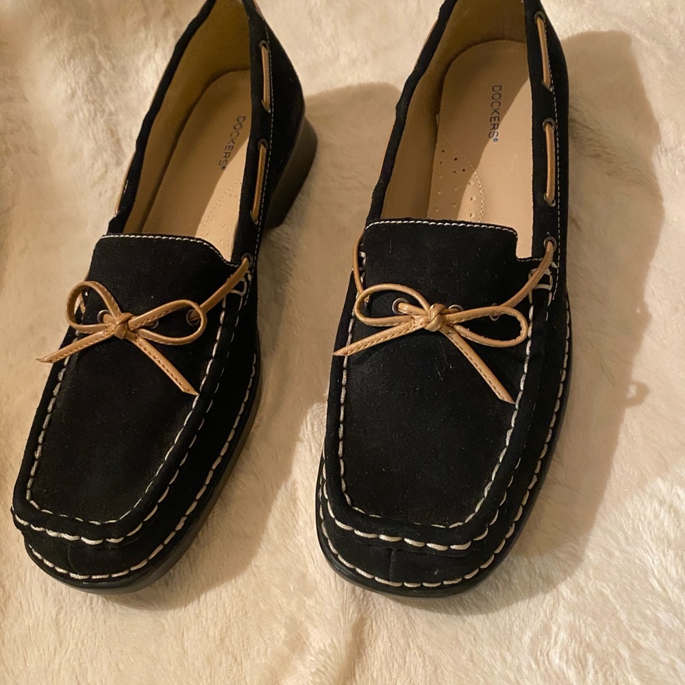 Dockers Black Suede Loafers. Size 11 Womens